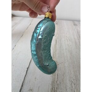 Vintage inge glas pickle vegetable glass ornament food kitchen Germany Xmas